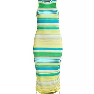 Milly “Natalie striped midi” knit dress brand new with tags